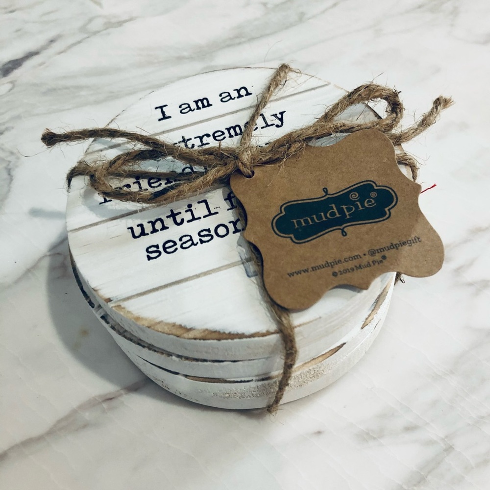 Mud Pie Coaster Set NWT